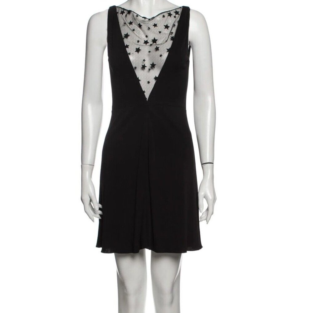 Saint Laurent mini dress black stars size S YSL